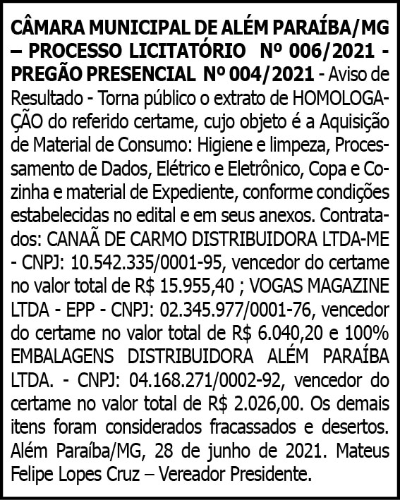 Câmara Municipal de Além Paraíba 4 1 ALEM PARAIBA 006