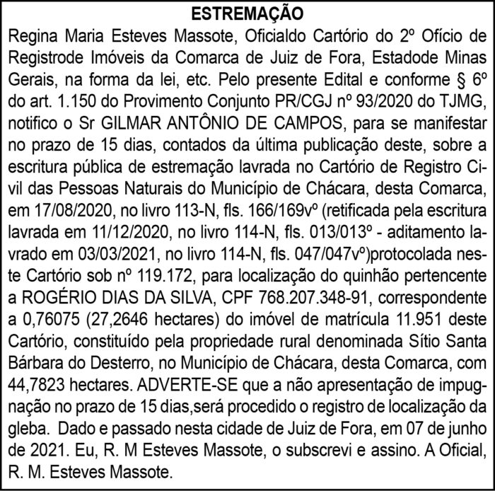Estremação Nº93/2020 4 1 GILMAR