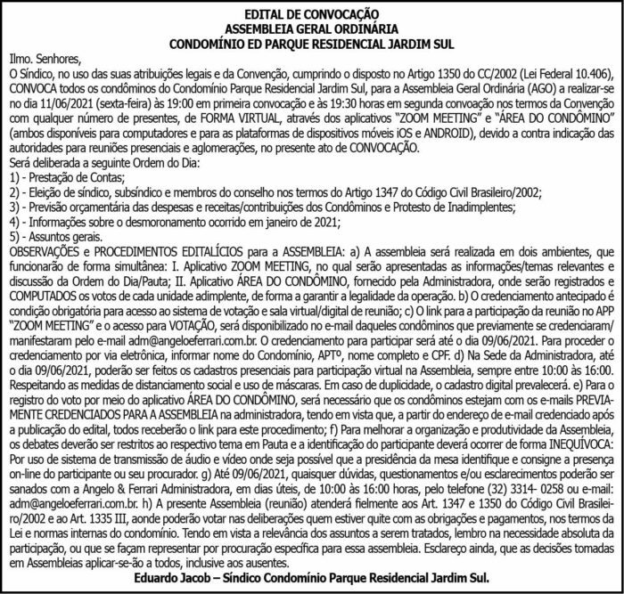 Cond. Ed. Parque Residencial Jardim Sul 4 1 JARDIM SUL