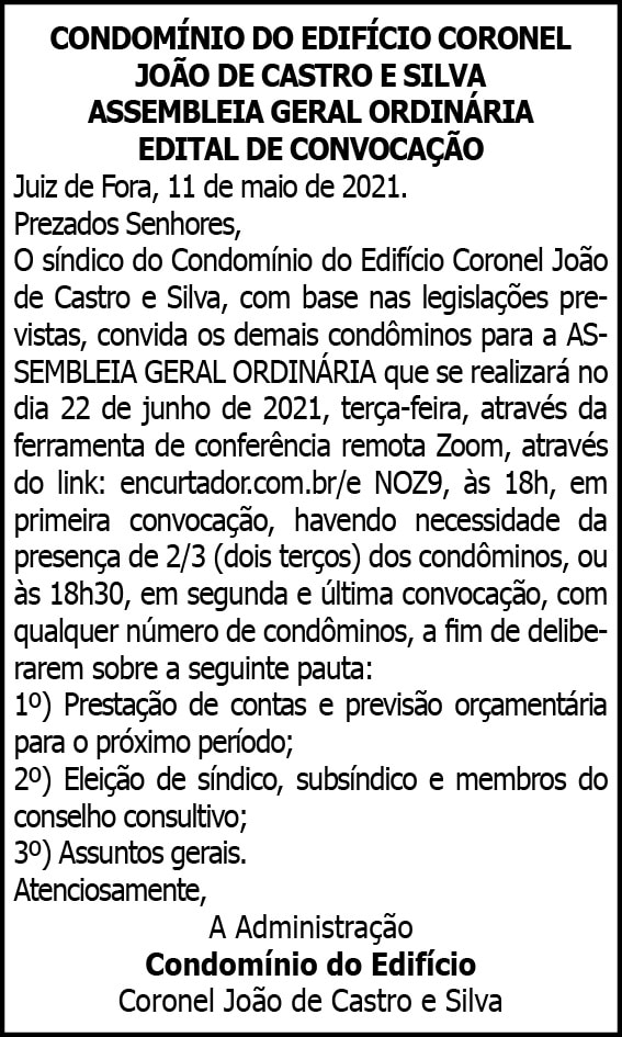 Cond. Edifício Coronel João de Castro e Silva 4 1 JOAO DE CASTRO