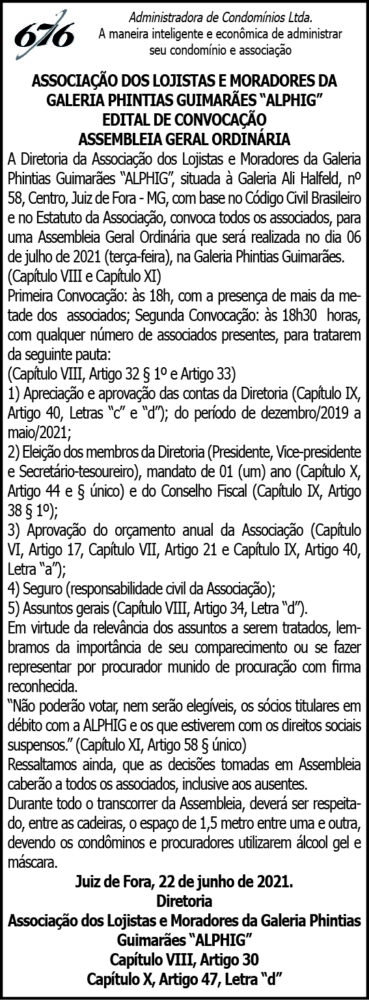 Associação dos Lojistas e Moradores da Galeria Phintias 4 1 PHINTIAS