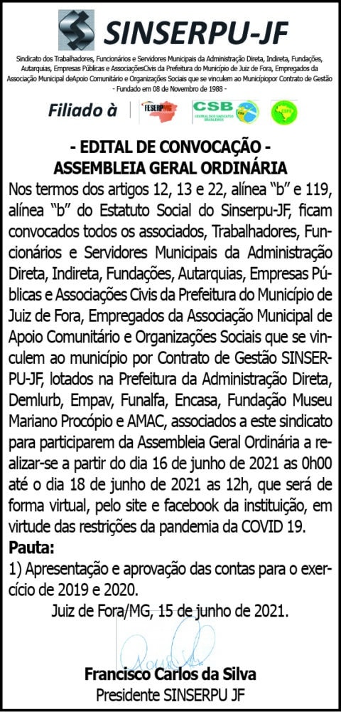 Edital de Convocação 4 1 SINSERPU