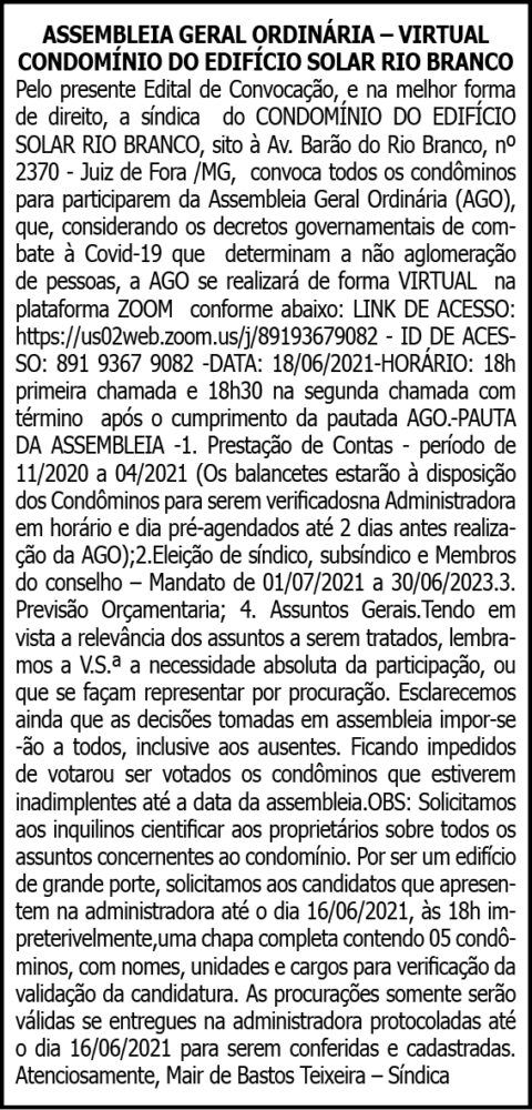 1 SOLAR RIO BRANCO