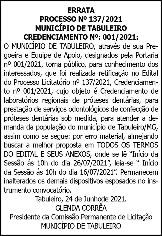 Município de Tabuleiro 4 1 TABULHEIRO 137