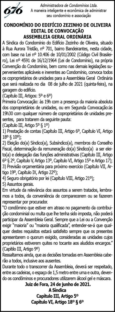 Cond. do Edifício Zezinho de Oliveira 4 1 ZEZINHO