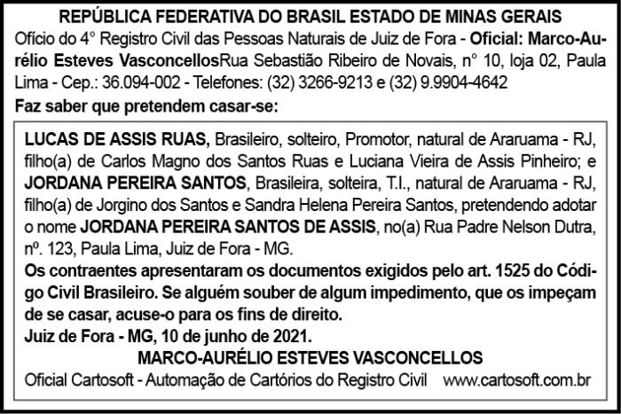 República Federativa do Estado de Minas Gerais 4 AVISO LUCAS