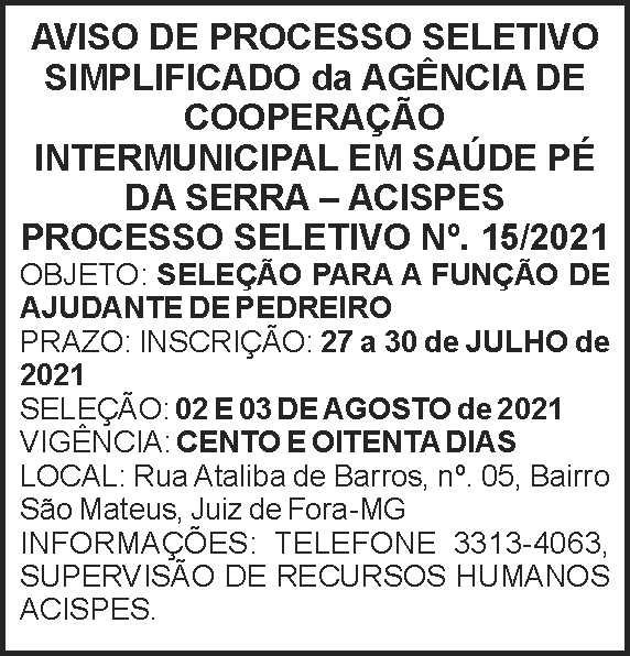 Acispes - Processo Seletivo 4 1 ACISPES 15 1