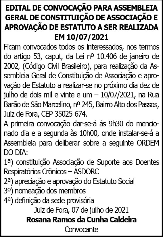 Edital de Convocação 4 1 ASDORC