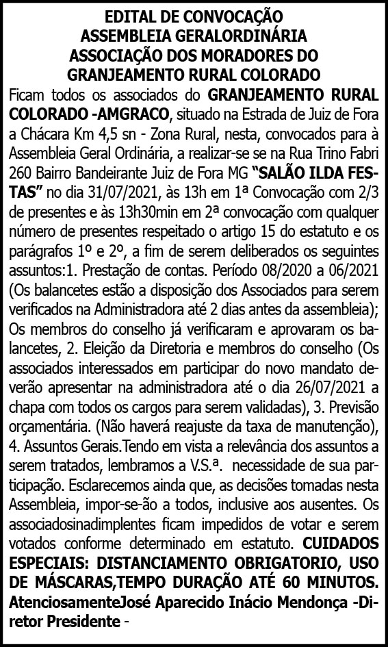 Associação de Moradores do Granjeamento Rural Colorado 4 1 COLORADO