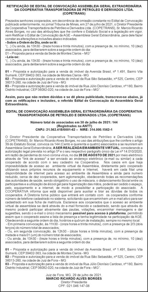 Copetrans - Edital de Retificação 4 1 COPETRANS