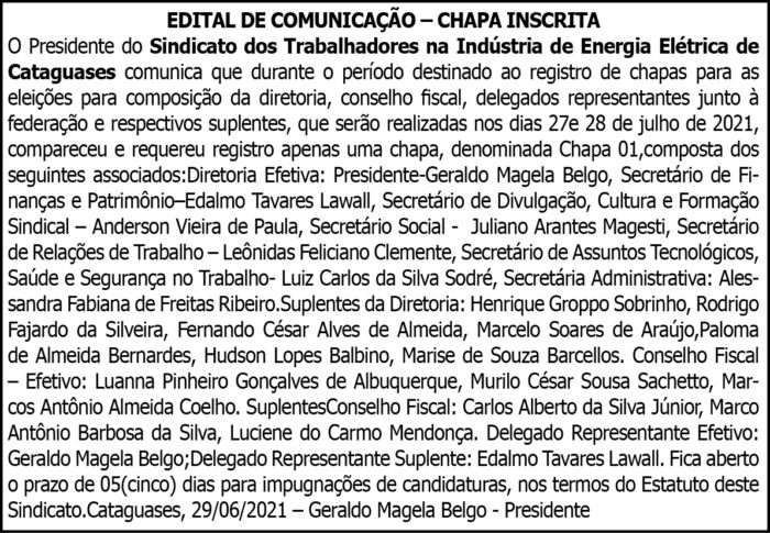 Edital de Comunicação 4 1 ELETRICITARIO