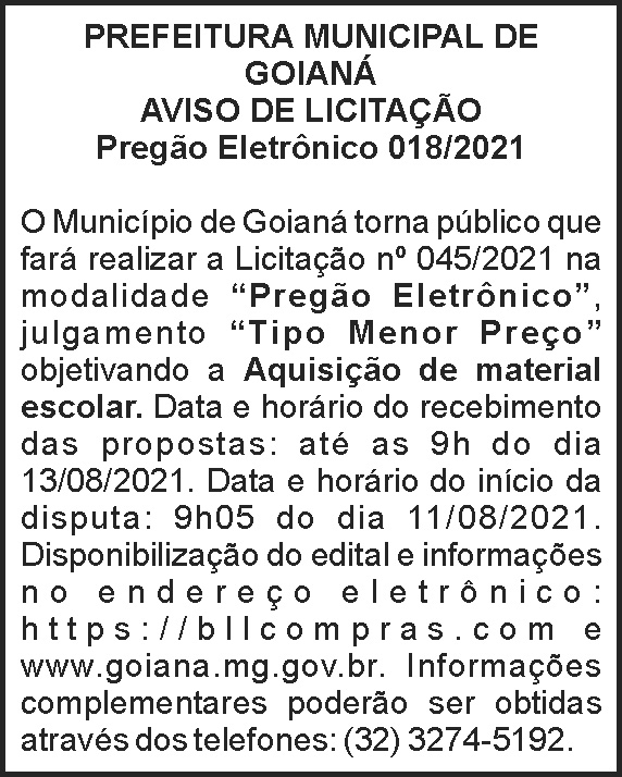 Prefeitura Municipal de Goianá 4 1 GOIANA 018