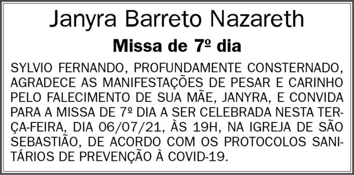 Missa de sétimo dia 4 1 JANIRA