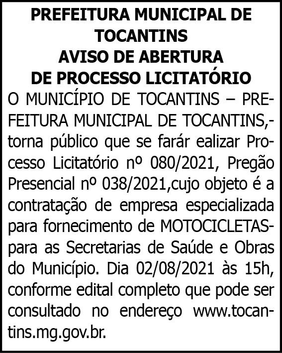 1 TOCANTINS 080
