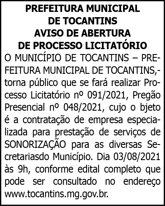 1 TOCANTINS 091