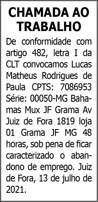 Chamada ao Trabalho 4 COM LUCAS