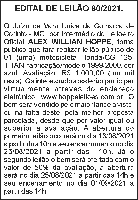 Edital de Leilão 80/2021 4 1 ALEX
