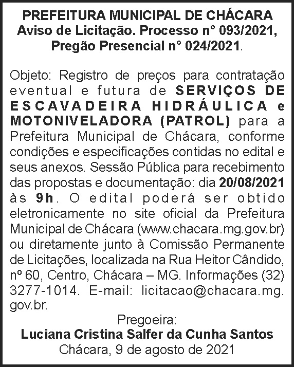 Prefeitura Municipal de Chácara - Processo Nº 93 4 1 CHACARA 093