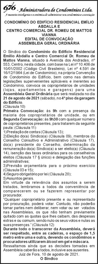Dr. Romeu de Mattos Vianna - Edital de Convocação 4 1 EMILIO