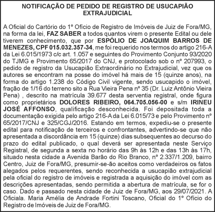 Pedido de Registro de Usucapião 4 1 JOAQUIM