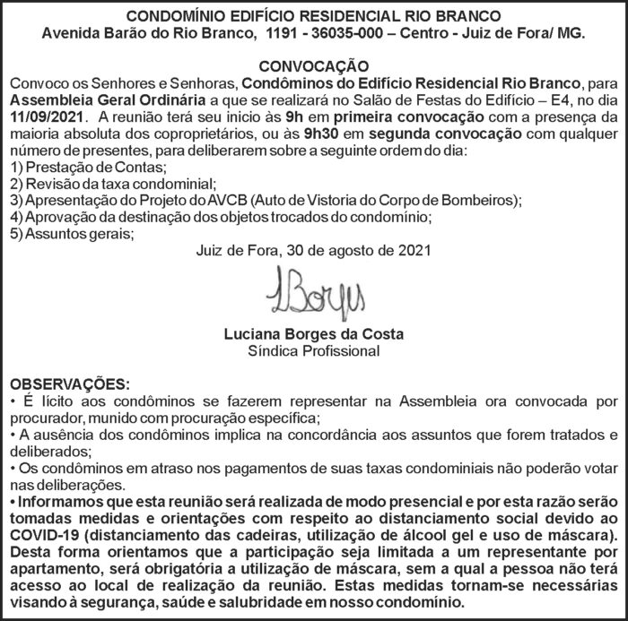 Condomínio Edifício Residencial Rio Branco 4 1 RIO BRANCO 1