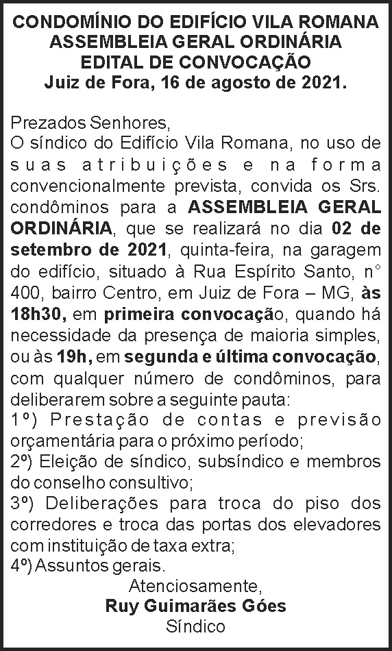 Assembléia Geral Vila Romana 4 1 VILA ROMANA