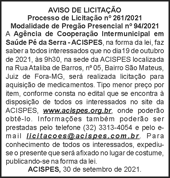 Pregão presencial - Acispes 4 1 ACISPES 261