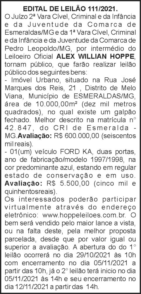Edital de Leilão 111 4 1 LEILAO 111 10