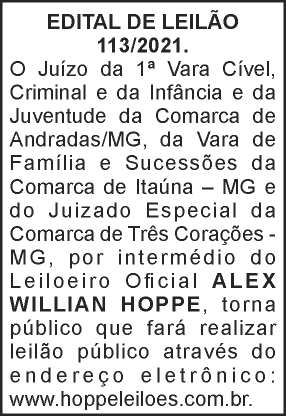 Edital de leilão - Itaúna 4 1 LEILAO 113 02