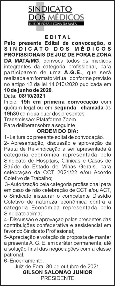 Edital - Sindicato dos médicos 4 1 MEDICOS