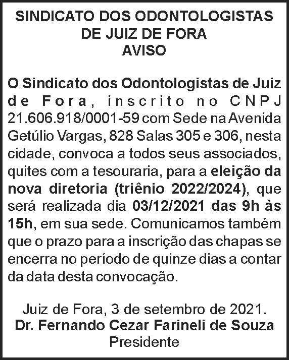 Aviso - Sindicato dos Odontologistas 4 1 ODONTO