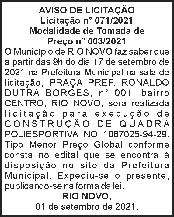 1 RIO NOVO 07
