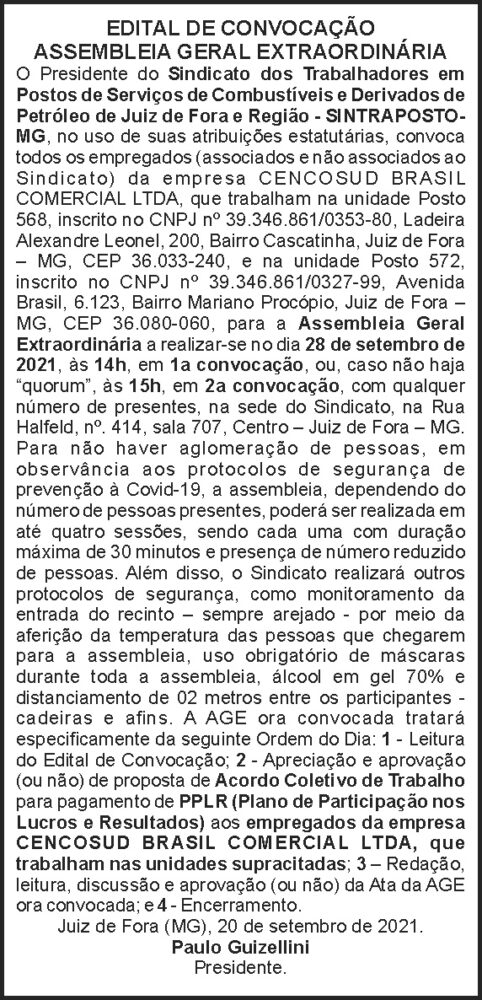 Assembléia Geral - SINTRAPOSTO 4 1 SINTRAPOSTO