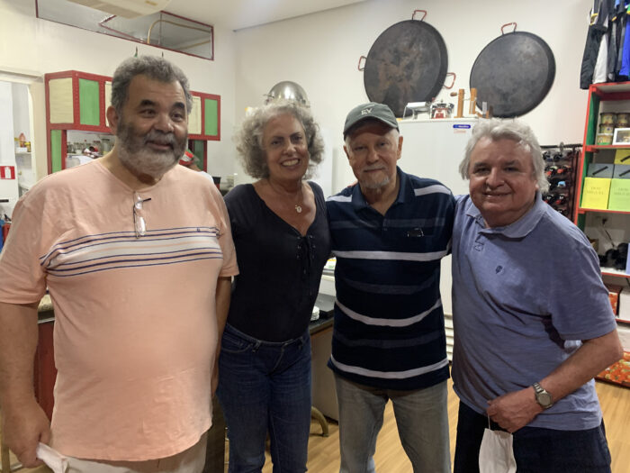 Edson de Souza, Tereza Cristina e Guilherme Lacerda e Márcio Itaboray na Cantina do Bexiga