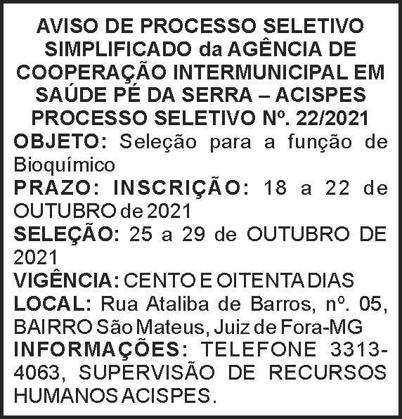 Edital - Processo seletivo 4 1 ACISPES 22