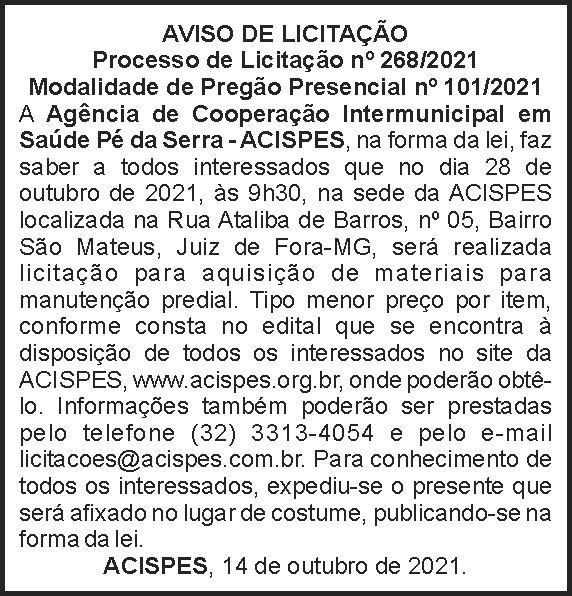 Edital - Pregão presencial Acispes 4 1 ACISPES 268