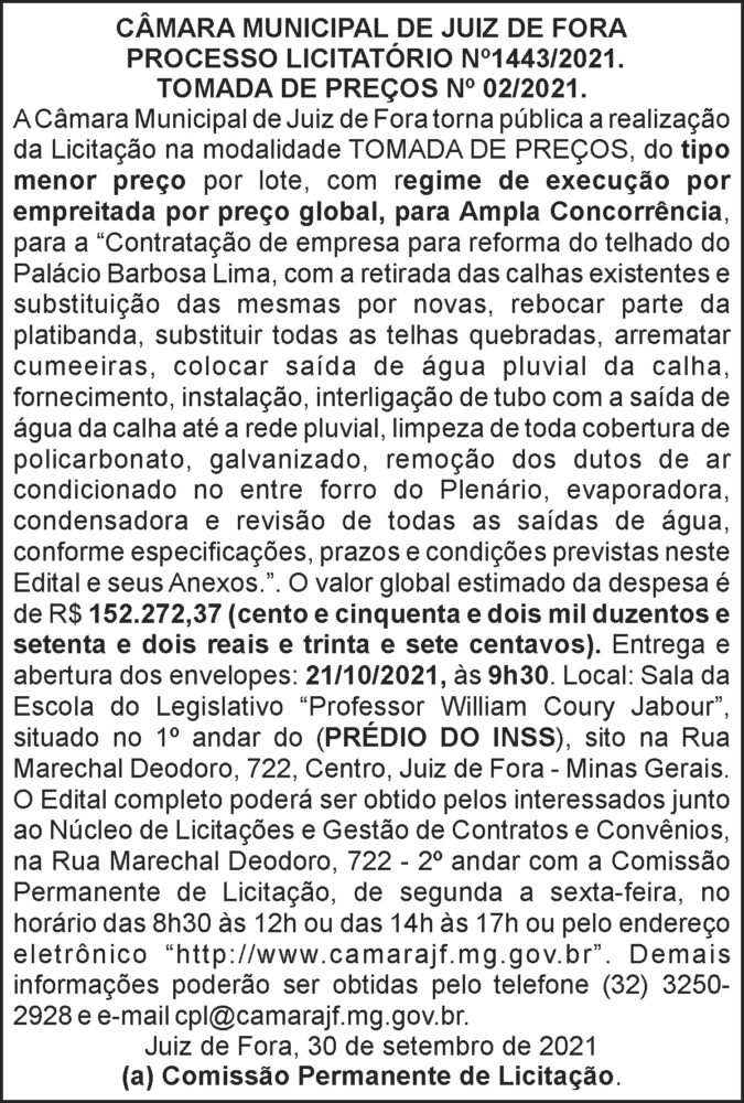 Edital licitatório - Câmara Municipal JF 4 1 CAMARA JF