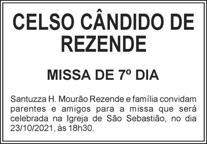 Missa de 7º dia de Celso Cândido de Rezende 4 1 CELSO