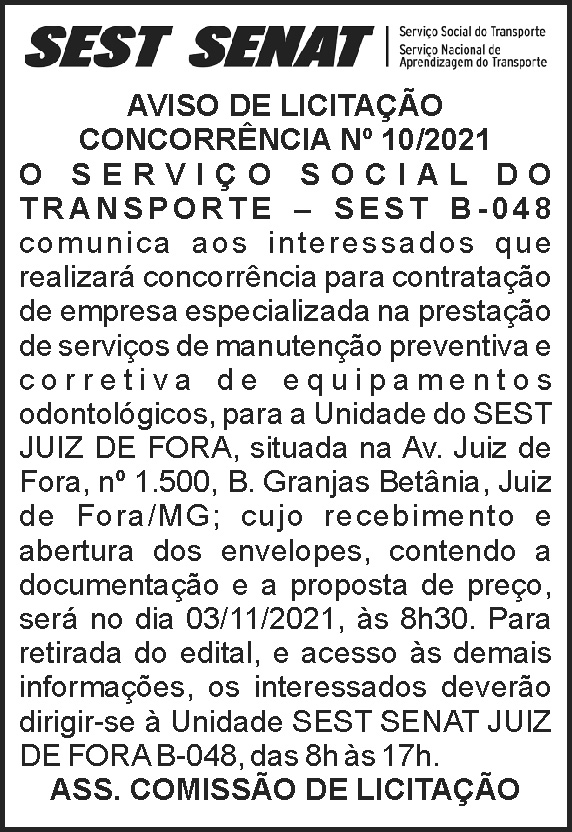 Edital de licitação - Senat 4 1 SEST