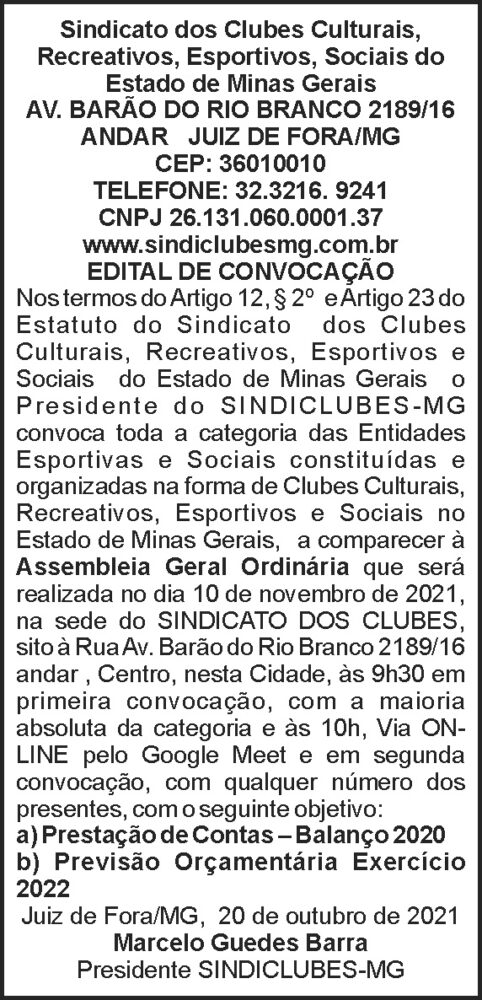 Edital - Sindiclubes 4 1 SINDCLUBES