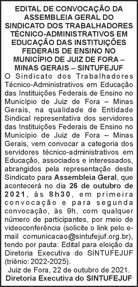 Edital - SINTUFEJUF 4 1 SINTUFEJUF