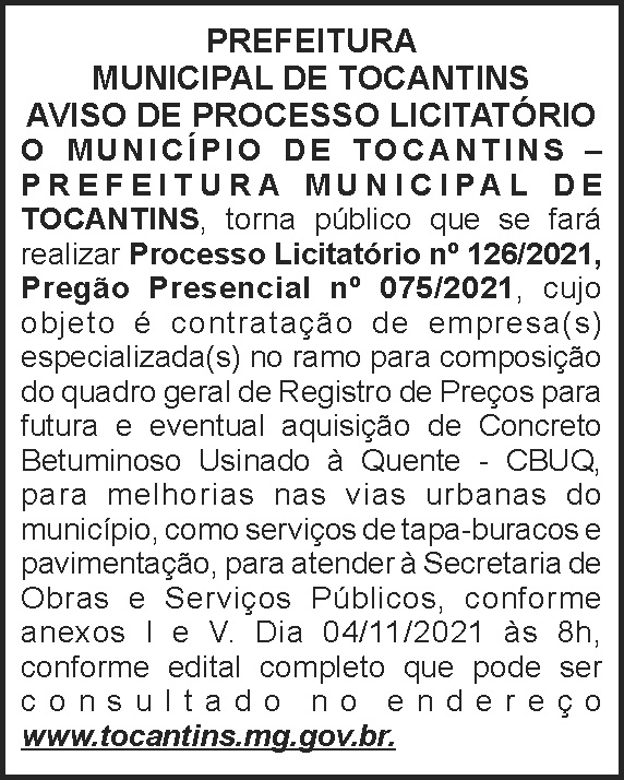 1 TOCANTINS 126