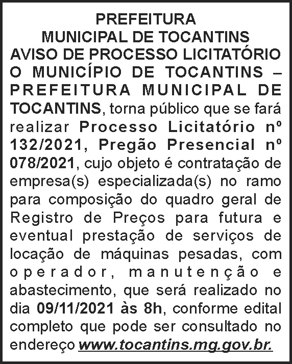 Edital de licitação - Tocantins 4 1 TOCANTINS 132