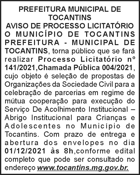Edital de licitação - Tocantins 4 1 TOCANTINS 141