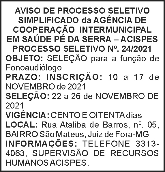 Processo seletivo - Acispes 4 1 ACISPES 24 1