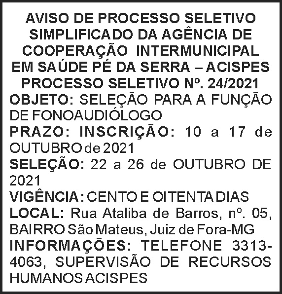 Acispes - Processo Seletivo Nº 24 4 1 ACISPES 24