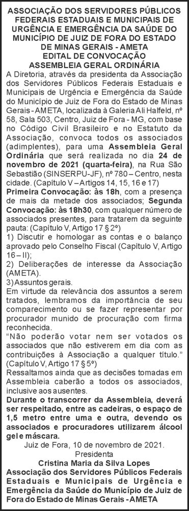 Ameta - Assembleia Ordinária 4 1 AMETA