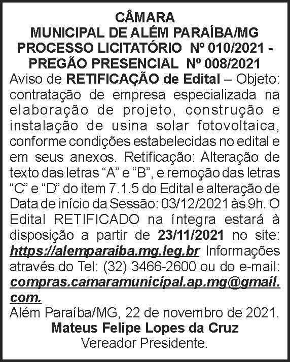 Câmara - Além Paraíba 4 1 CAMARA 010