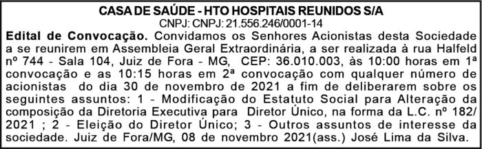 Casa de saúde - Edital de convocação 4 1 CENTROCOR