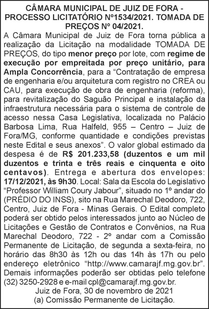 Câmara Municipal - Processo licitatório 4 1 CMJF 1